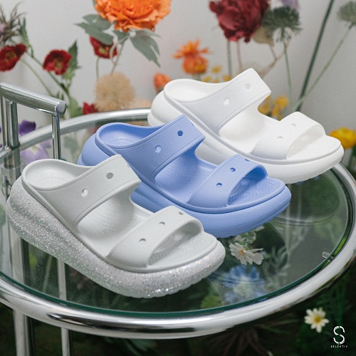 Free Gift มูลค่า990.-🎁 CROCS CRUSH SANDAL white/moonjelly