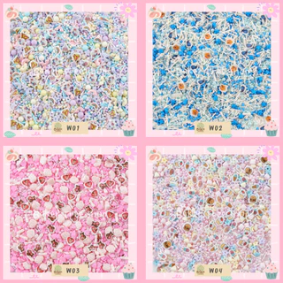 มาใหม่‼️ เม็ดมุกน้ำตาลแต่งเค้ก รหัส W สีสวย ทานได้ มีหลายแบบ เม็ดมุกน้ำตาล ดอกไม้น้ำตาล Sugar sprinkle