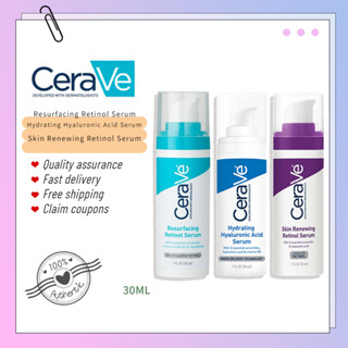 CeraVe Resurfacing /Skin Renewing/Hydrating Hyaluronic Retinol Serum 30ml Best Selling Retinol ลดเลือนรอยสิว ลดริ้วรอย ก