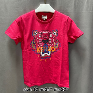 Kenzo tee t- shirt tee size 12 ของแท้ เสื้้อยืด เคนโซ ของแท้ เคนโซ ลายเสือ แบรนด์เนม แขนสั้น