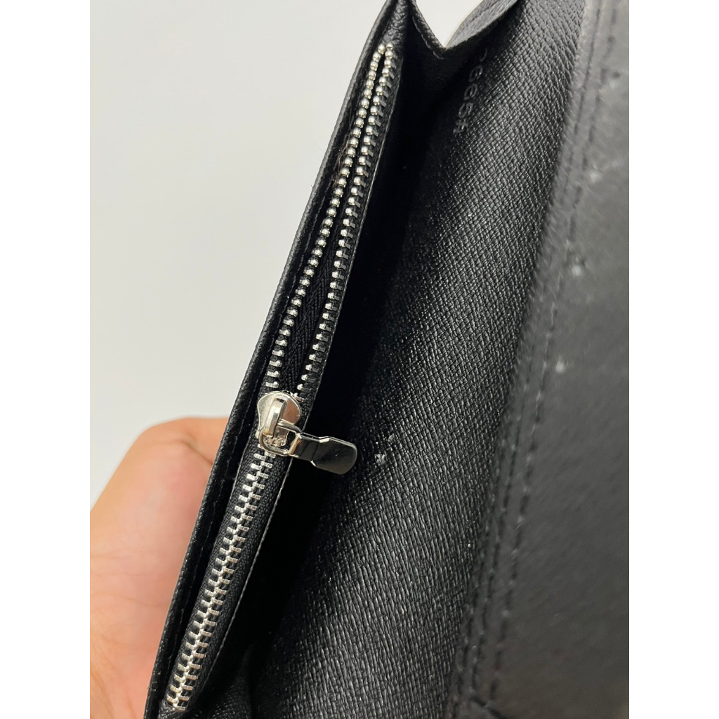 กระเป๋าสตางค์ ผู้ชาย ใบยาว ขนาด 7.5 นิ้ว แบบพับ มีน้ำเงินกับดำ - รูปที่ 3