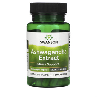 Ashwagandha Extract Standardized โสมอินเดีย 450 mg, 60 Capsules, Swanson