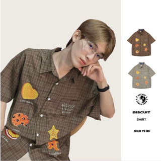 THEBOY-BISCUIT SHIRT เสื้อเชิ้ตแขนสั้น