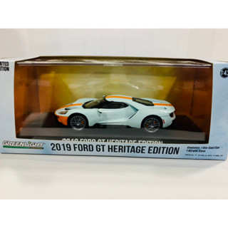 Greenlight 2019 Ford GT Heritage Edition Gulf Oil Color Scheme 1/43 Diecast Model Car