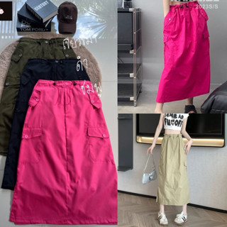 Skirt Cargo 🩷🫧🧸กระโปรง cargo เอวรูดได้ตามตัว เอวสม็อคสาวอวบ