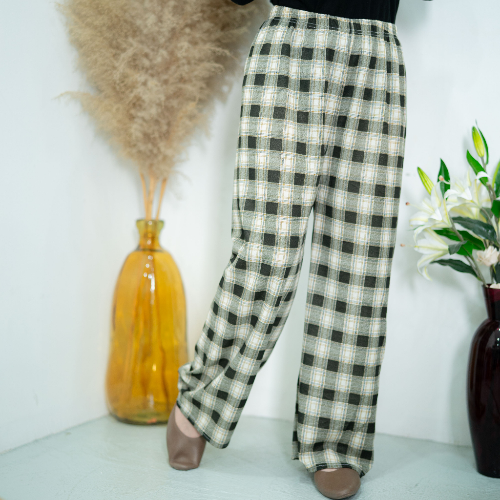 กางเกงขายาวอิสลาม ลายสก็อตทรงกระบอก ผ้าดีใส่สบาย เหมาะกับสาวไซส์เล็ก Ra49วาริสมุสลิม - รูปที่ 2