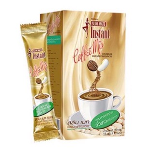 Mistine กาแฟสูตรถั่วขาว 150g. มิสทิน สลิม เมท อินสแตนท์ คอฟฟี่ มิกซ์ กาแฟลดน้ำหนัก 1 กล่อง มี 10 ซอง