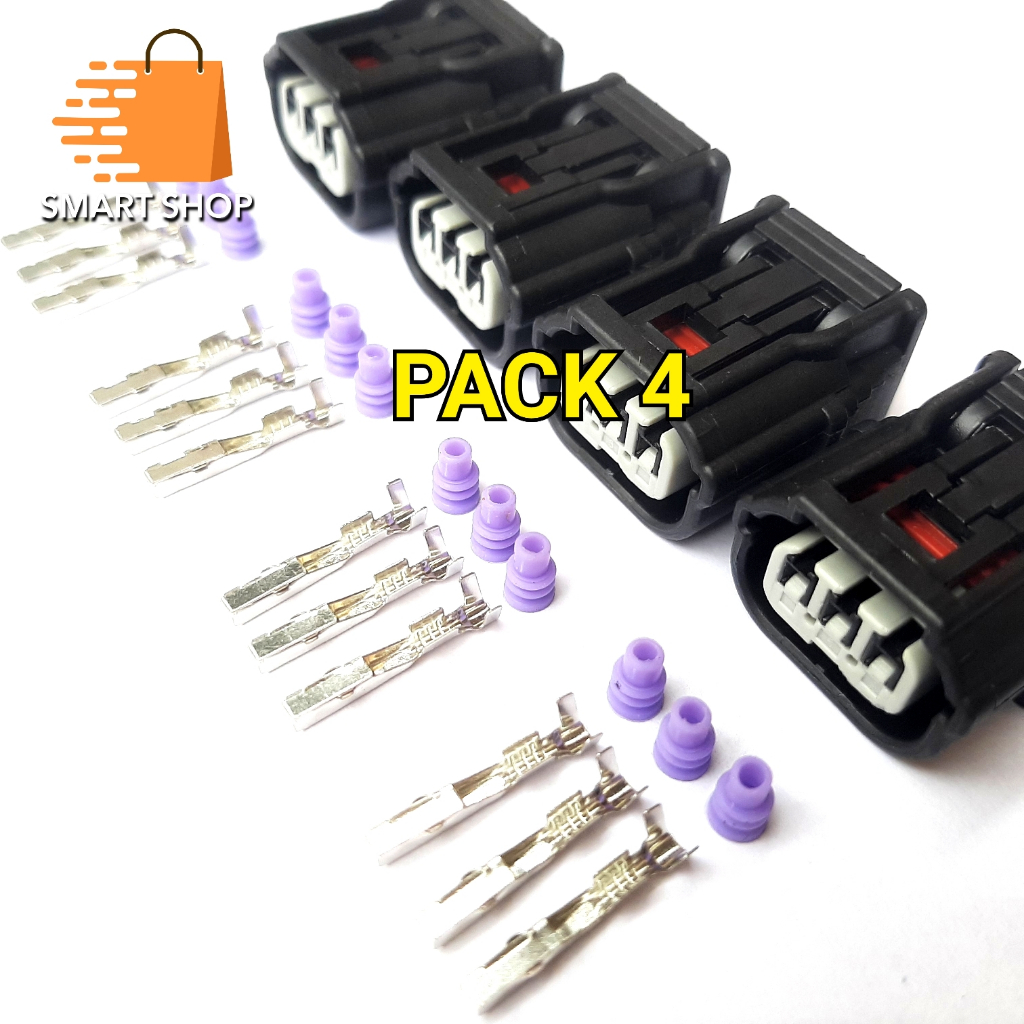 ปลั๊กคอยล์จุดระเบิด Honda Jazz , Civic , CRV และฮอนด้ารุ่นอื่นๆ ปลั๊ก 3 ช่องตัวเมีย พร้อมส่งจากไทย