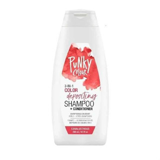 PUNKY COLOUR - 3-in-1 Color Depositing Shampoo + Conditioner 250ml - Coralustrous