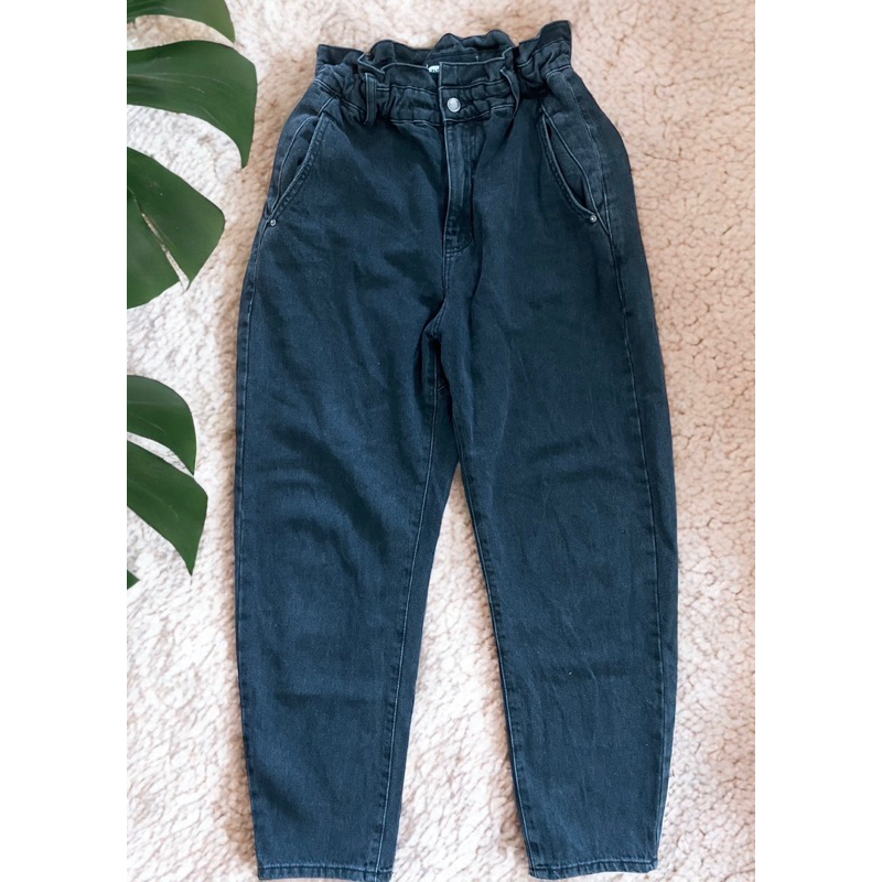 Zara baggy paperbag jeans (Used)