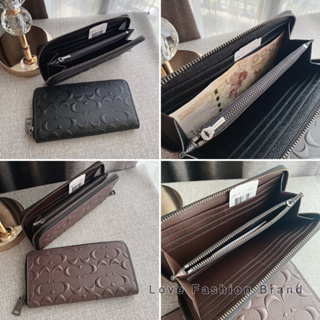 👑ผ่อน0%~แท้100%👑 F58113 กระเป๋าสตางค์ชาย ใบยาว Accordion Wallet In Signature Leather