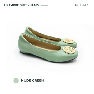 LA BELLA รุ่น LB AMORE QUEEN FLATS - NUDE GREEN