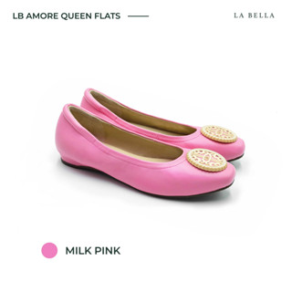 LA BELLA รุ่น LB AMORE QUEEN FLATS - MILK PINK