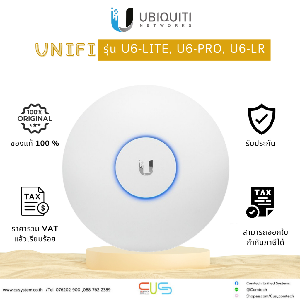 Ubiquiti UniFi WiFi 6 รุ่น U6-Lite, U6-Pro, U6-LR