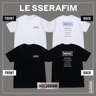 เสื้อ LE SSERAFIM tee | Hologram💿 Gold🏅 ขาว-ดำ