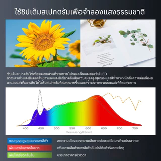 WONDERFUL โคมไฟเรียน LED ชาร์จ USB 12W ป้องกันสายตา 5 ระดับความสว่าง แสงนุ่ม พับได้ สำหรับอ่านหนังสือ