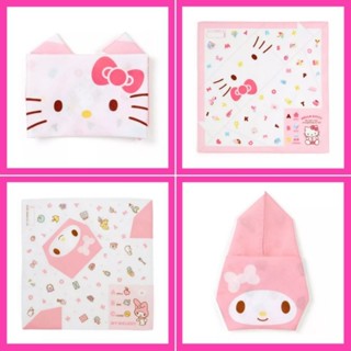 ❤️ แท้ 100% ผ้าเช็ดหน้า Sanrio Disney 💖 ผ้าเช็ดหน้า Cotton 100% ผ้าสาลูเนื้อนิ่ม Japan handkerchief ผ้าเช็ดหน้าลายน่ารัก