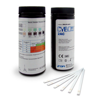 แถบตรวจปัสสาวะ Microalbumin (โปรตีน) และ Creatinine ยี่ห้อ Cybow2AC (50 ชิ้น/กล่อง)