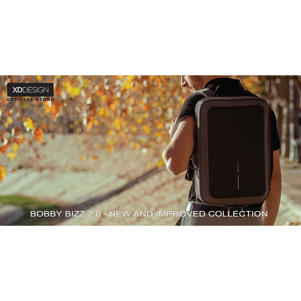 XD Design กระเป๋าถือและเป้นิรภัยแล็ปท็อป Bobby Bizz 2.0 พร้อมสายสะพายไหล่ (สีดำ) - รูปที่ 5