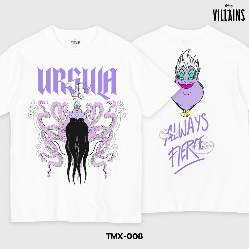 Power 7 Shop เสื้อยืดการ์ตูน "Ursula" คอลเลคชั่น "Villains" ลิขสิทธิ์แท้ DISNEY (TMX-008)