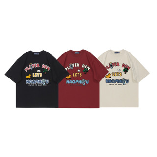 spaceboy เสื้อยืดโอเวอร์ไซส์แขนสั้น Unisex ลาย “ the summer down ” [N362]