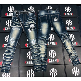 Dark​ blue monogram destroye ddenim