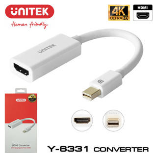 (ฮับ) UNITEK Mini ดิสเพลย์พอร์ต to เอชดีเอ็มไอ 1.4v. Converter Adapter 4K/30Hz Model:Y-6331