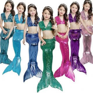 ชุดแฟนซี นางเงือก หางปลา ชุดว่ายน้ำ เจ้าหญิง แอเรียล สำหรับเด็ก พร้อมส่ง Ariel the Little Mermaid Fancy Dress for Kid