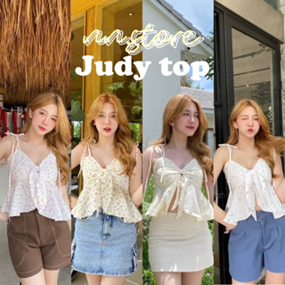 nn.store • judy top สายเดี่ยวผูกไหล่ แต่งโบว์หูกระต่าย หลังสม็อค