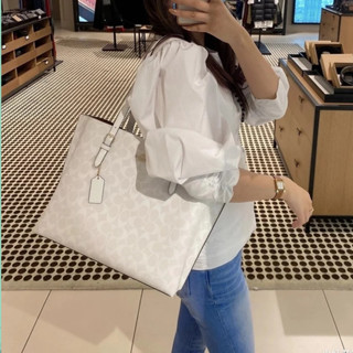 ของแท้ 💯%COACH Mollie Tote กระเป๋าสะพายไหล่แฟชั่นสุภาพสตรีขนาดใหญ่ C1665