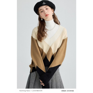 **Do** เสื้อ BURBERRY Womens Cashmere Jumper คอวี ผ้านุ่มมาก สินค้าใหม่ ของแท้