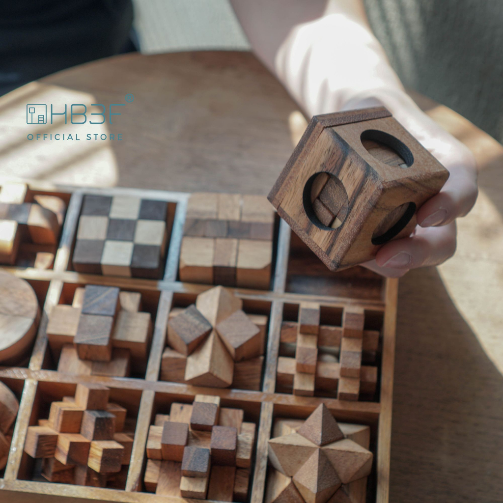 HB3F เกมส์ไม้ปริศนาแบบชุด The Wooden Puzzles in Box 12 เกมส์ในกล่อง