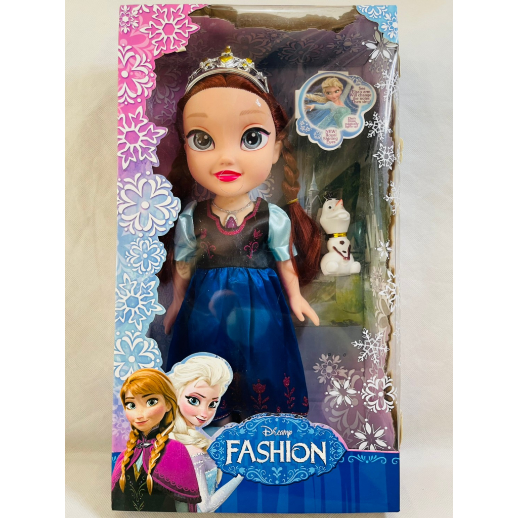 Disney FASHION ตุ๊กตาแอนนา ตุ๊กตาเจ้าหญิงหิมะ เจ้าหญิงโฟรเซ่น ตุ๊กตาเจ้าหญิงดิสนีย์ มาพร้อมกับโอลาฟตัวจิ๋วสุดน่ารัก