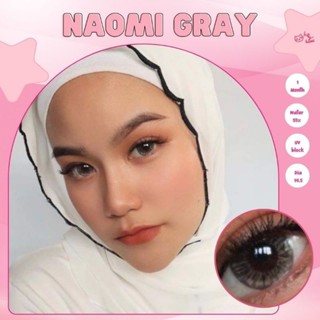 คอนแทคเลนส์ รุ่น Naomi By kitty kawaii สีเทา/ตาล Gray/Brown มีค่าสายตา (0.00)-(10.00)