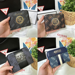 กระเป๋าสตางค์ guess ใบสั้นซิบรอบพร้อมกล่อง sale