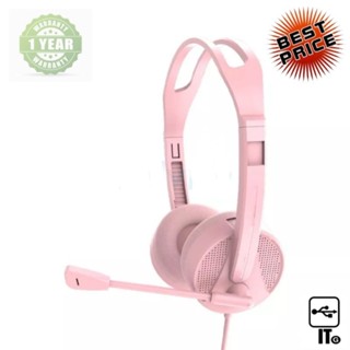 Headset LECOO By LENOVO (HT106) Pink ประกัน 1Y หูฟัง เฮดเซ็ท