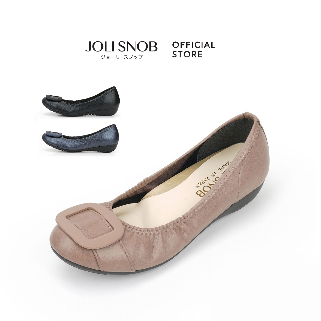 JOLI SNOB | Comfort Flats รองเท้าคัทชู ส้นแบน ใส่สบาย ผู้หญิง Made in Japan | 「Buckle」 ACT-39081