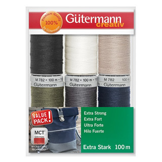 Gutermann Sewing thread set Extra Strong ชุดเซ็ทด้ายเย็บแข็งแรงพิเศษ No.40/100m ( 734528-1 )