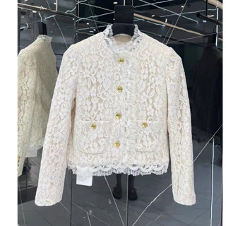 2สี สวยมากก CELINE BLAZER  LACE เสื้อคลุม เบรเซอร ผ้าลูกไม้ฉลุ เนื้อผ้านิ่มอย่างดี ซีลีน เซลีน