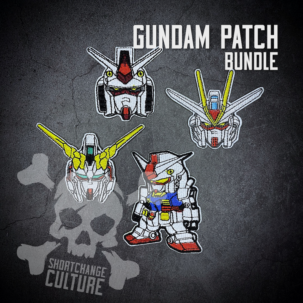 ตัวรีดติดเสื้อ ตัวรีดลายปัก อาร์มปัก Gundam Patch Bundle