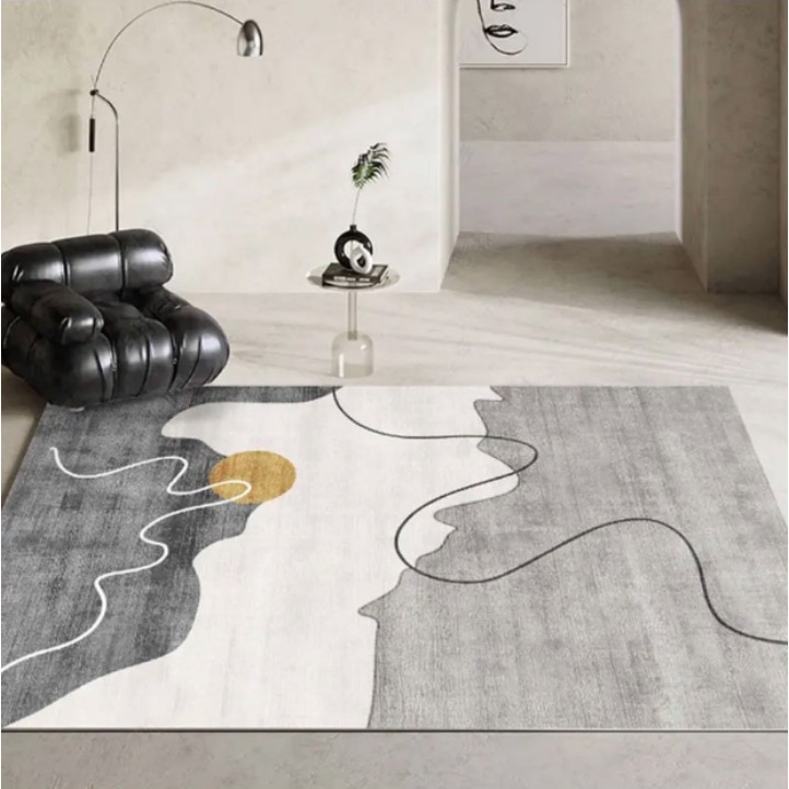 พรมปูพื้น 3D ขนาดใหญ่ 120X160 CM minimal ลายไทย 3.5 ฟุต มีกันลื่น ราคาถูกสุด