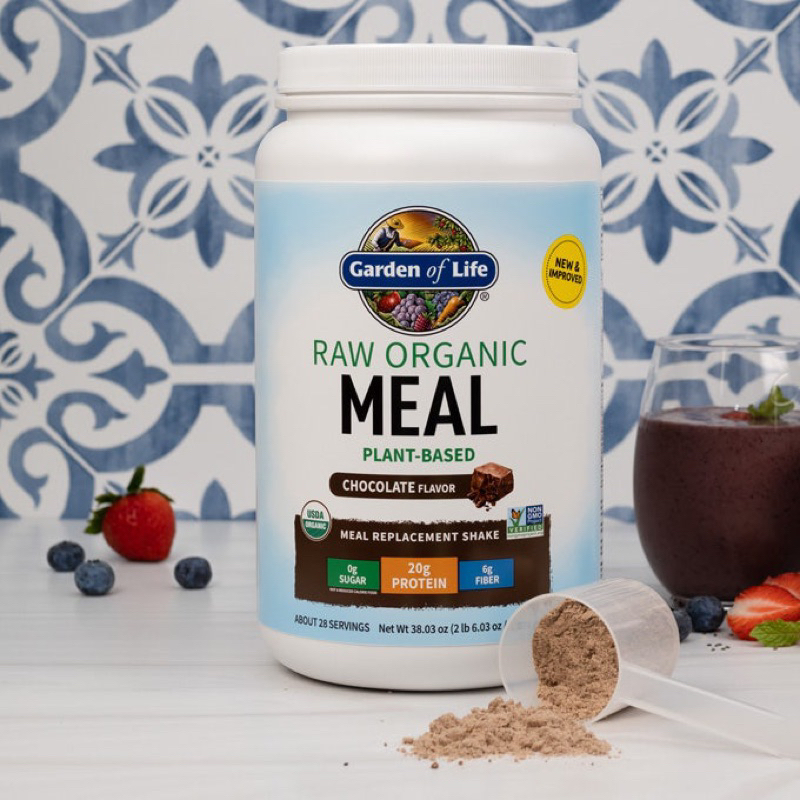 New 💥ของแท้USA🇺🇸 Garden of Life, RAW Organic Meal, Shake &amp; Meal Replacement, Chocolate Cacao, 2.24 lbs (1,017g)
