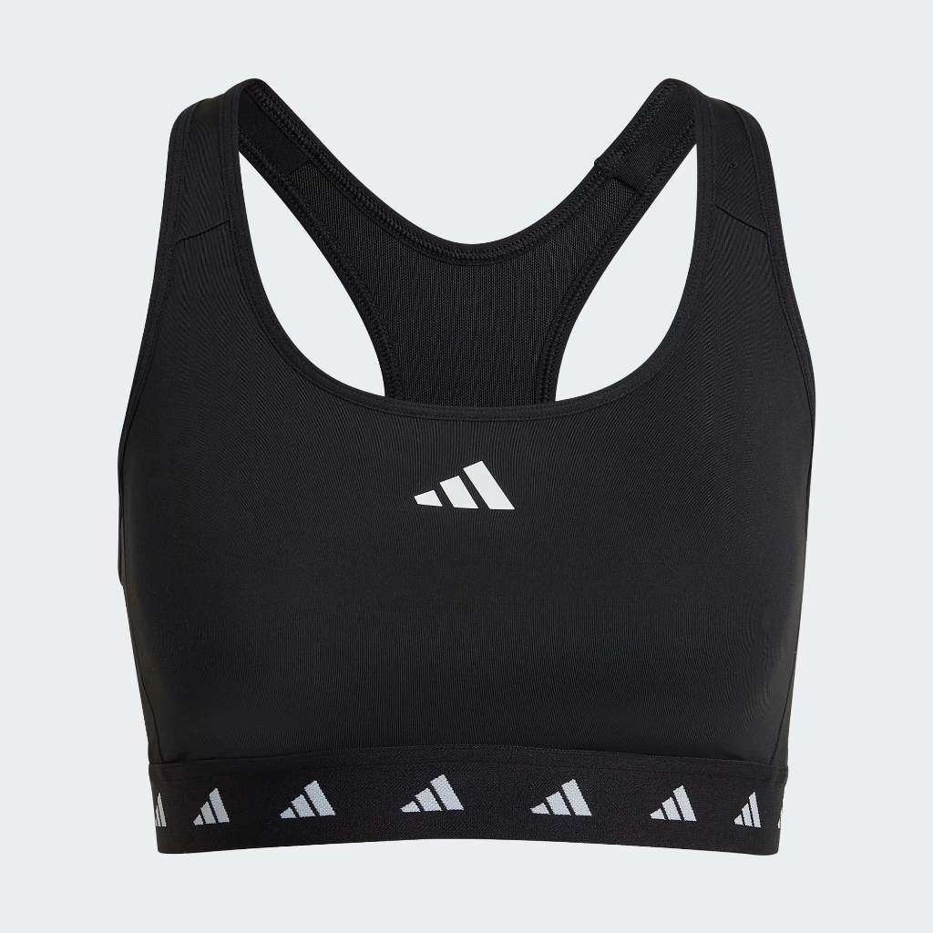 Adidas สปอร์ตบรา Powerreact Training Medium-Support Techfit Bra | Black ( HN7273 )