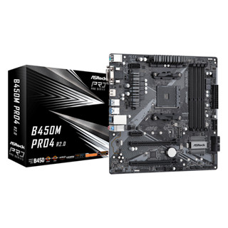 ASRock B450M PRO4 R2.0 AM4 AMD mATX Motherboards