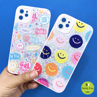 i11/Ss A17/A24/A34/A54(5G)/OPA57/RealmeC55/Vv Y20/y21/Xiaomi Redmi 9Tเคสขอบนิ่มกันเลนส์กล้อง ด้านหลังเจลกากเพชรพิมพ์ลาย