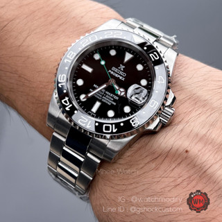 Seiko Mod Green Hand GMT Style Sapphire Glass very premium ediiton