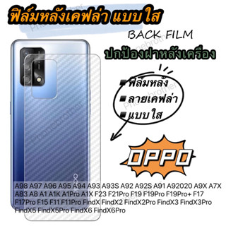 ฟิล์มหลังเคฟล่า แบบใส OPPO A98 A97 A96 A95 A94 A93 A93S A92 A92S A91 A92020 A9X A7X A83 A8 A1 A1K A1Pro A1X F23 F21Pro