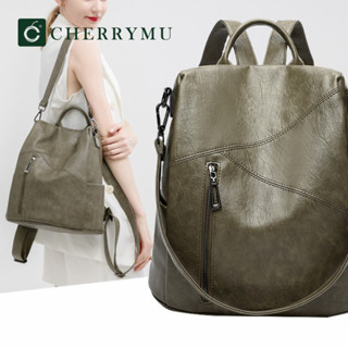 CHERRYMU รุ่น CB12 กระเป๋าเป้สะพาย หนังpu พรีเมี่ยม หนังนิ่ม