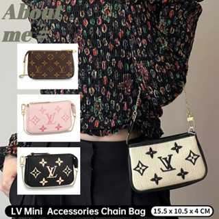 หลุยส์วิตตอง Louis vuitton MINI POCHETTE ACCESSOIRES กระเป๋าใส่เหรียญสุภาพสตรี  M58009