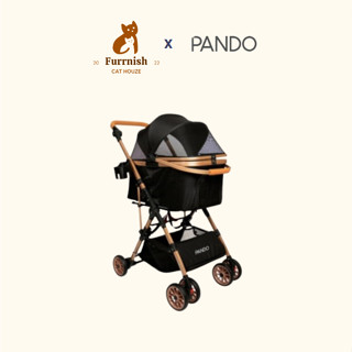 PANDO รถเข็นสัตว์เลี้ยง สุนัข-แมว Pet Trolley รองรับน้ำหนักได้มากถึง 15 Kg.